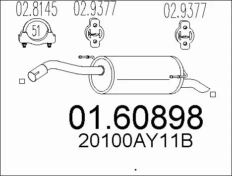 Rear Muffler (01.60898)