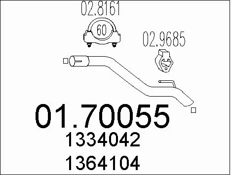 Exhaust Pipe (01.70055)