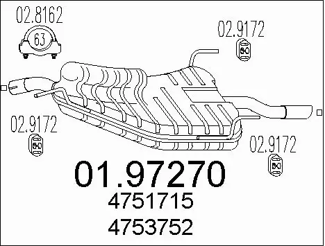 Rear Muffler (01.97270)