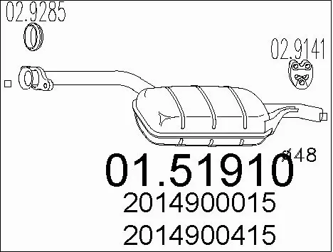 Centre Muffler (01.51910)
