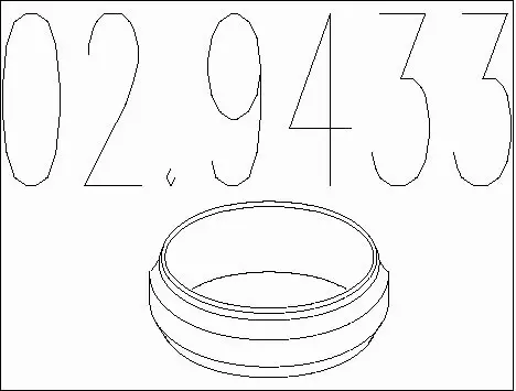 Seal Ring, exhaust pipe (02.9433)