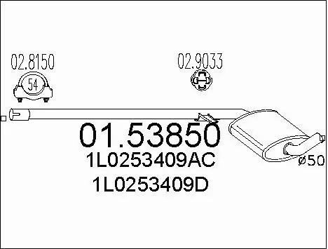 Centre Muffler (01.53850)