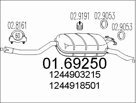 Rear Muffler (01.69250)