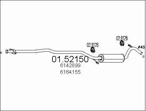 Centre Muffler (01.52150)
