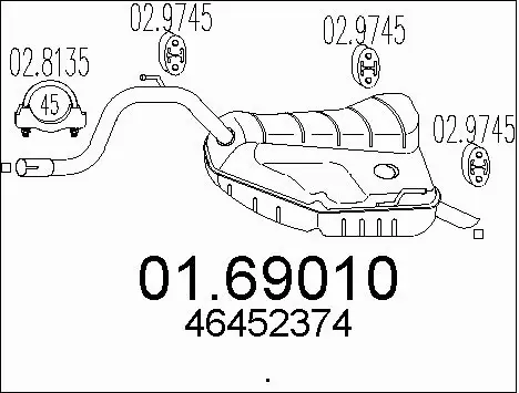 Rear Muffler (01.69010)