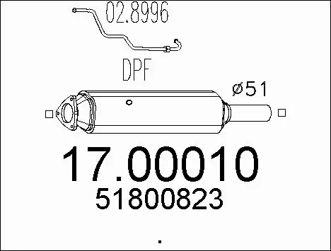 Soot/Particulate Filter, exhaust system (17.00010)