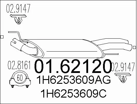 Rear Muffler (01.62120)
