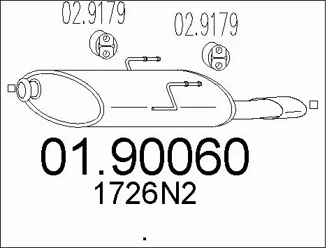 Rear Muffler (01.90060)