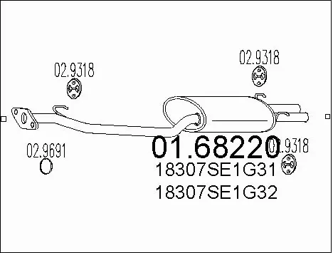 Rear Muffler (01.68220)