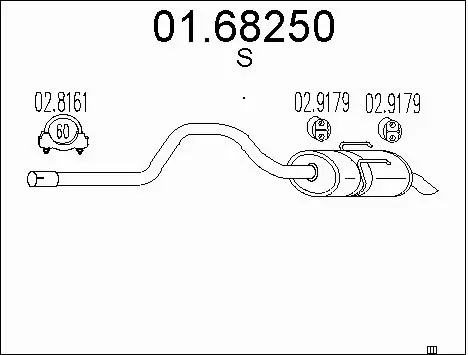 Rear Muffler (01.68250)