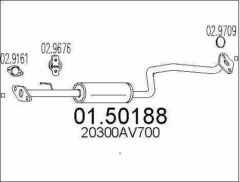 Centre Muffler (01.50188)