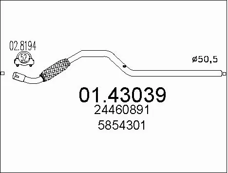 Exhaust Pipe (01.43039)