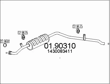 Rear Muffler (01.90310)