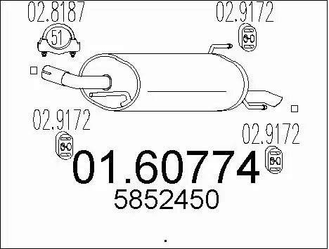 Rear Muffler (01.60774)
