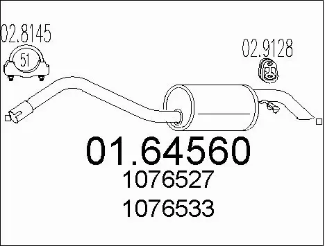 Rear Muffler (01.64560)