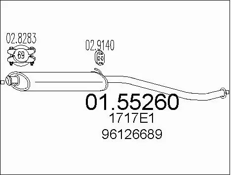 Centre Muffler (01.55260)