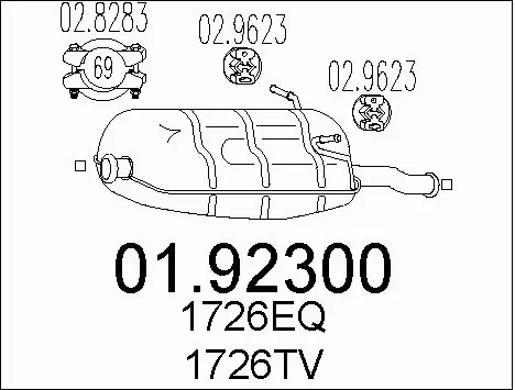 Rear Muffler (01.92300)