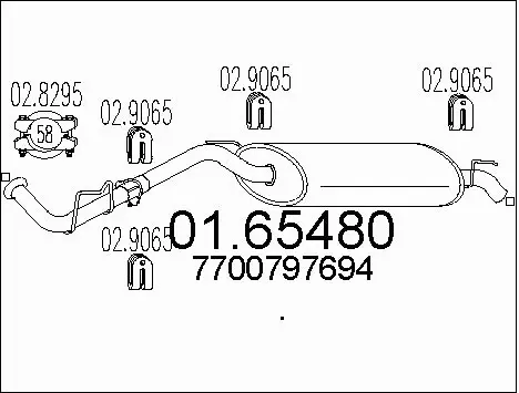 Rear Muffler (01.65480)