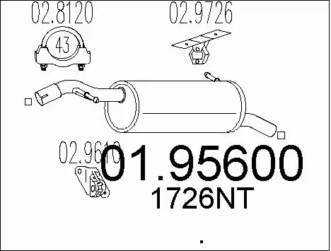 Rear Muffler (01.95600)