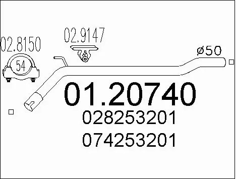 Exhaust Pipe (01.20740)