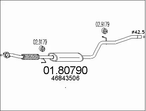 Centre Muffler (01.80790)