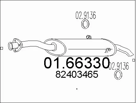Rear Muffler (01.66330)