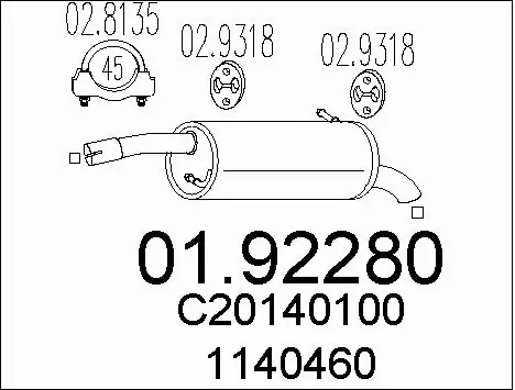 Rear Muffler (01.92280)