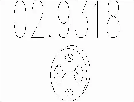 Rubber Buffer, muffler (02.9318)