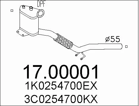 Soot/Particulate Filter, exhaust system (17.00001)