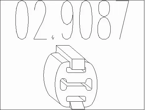 Rubber Buffer, muffler (02.9087)