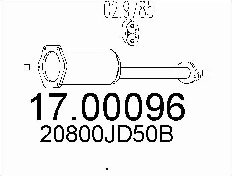 Soot/Particulate Filter, exhaust system (17.00096)