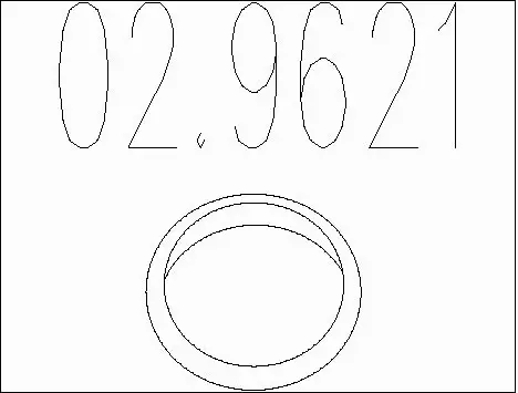 Seal Ring, exhaust pipe (02.9621)