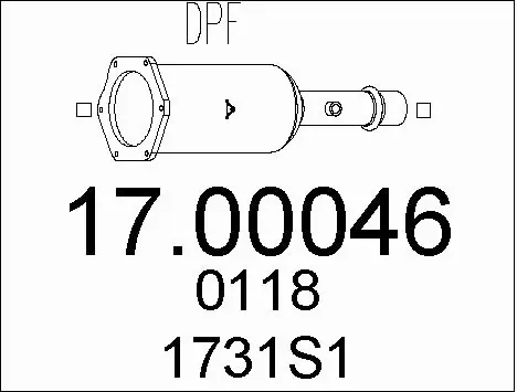 Soot/Particulate Filter, exhaust system (17.00046)