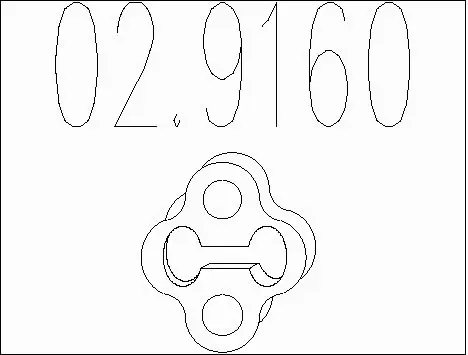 Rubber Buffer, muffler (02.9160)