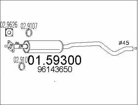 Centre Muffler (01.59300)