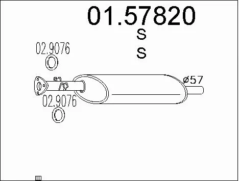 Centre Muffler (01.57820)