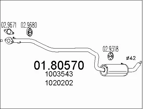Centre Muffler (01.80570)