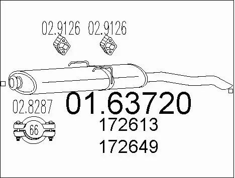 Rear Muffler (01.63720)