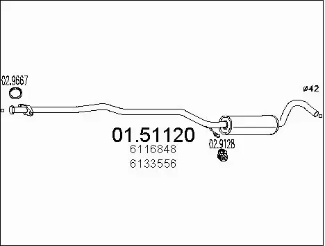 Centre Muffler (01.51120)