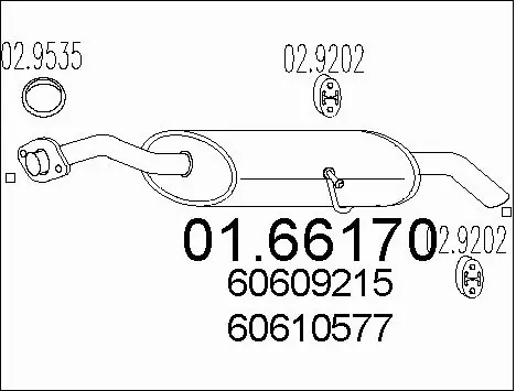 Rear Muffler (01.66170)