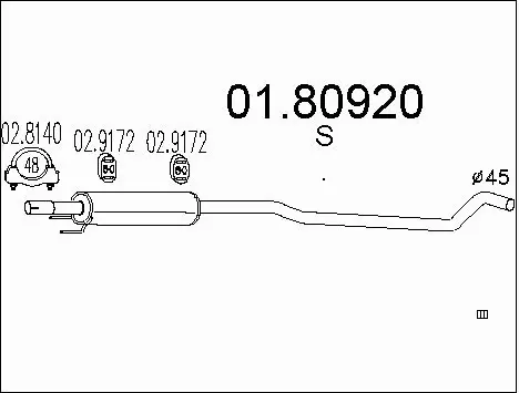 Centre Muffler (01.80920)
