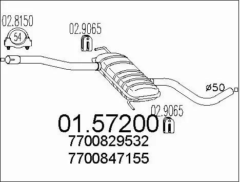 Centre Muffler (01.57200)