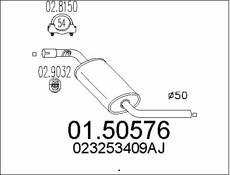Centre Muffler (01.50576)