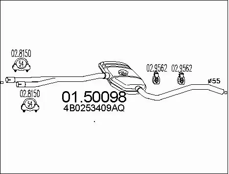 Centre Muffler (01.50098)