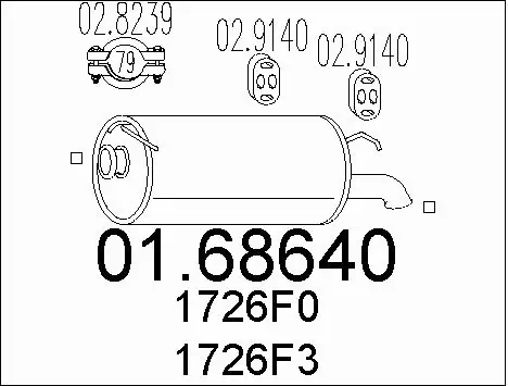 Rear Muffler (01.68640)