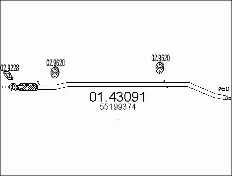 Exhaust Pipe (01.43091)