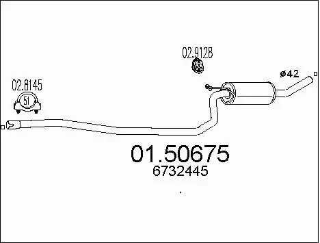 Centre Muffler (01.50675)
