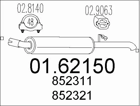 Rear Muffler (01.62150)