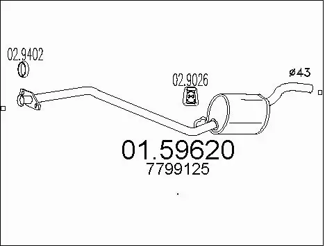 Centre Muffler (01.59620)