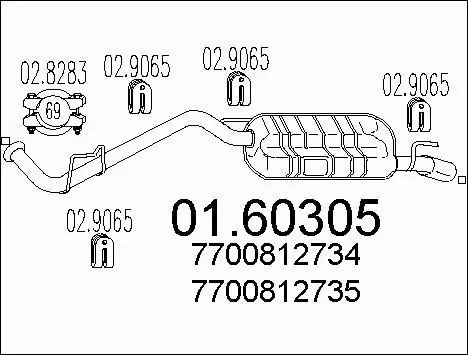 Rear Muffler (01.60305)
